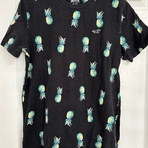 Hollister Black Pineapple Print Tee